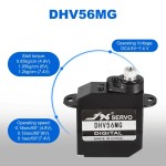 JX Servo DHV56MG DS Coreless digitale 1.2kg 0,10sec in metallo ingranaggio HV 5.6g Servo RC auto Robot aereo Drone RC modello